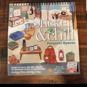 Sticker and Chill Reusable Adult Design Book